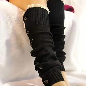 🆕Black Buttoned Knit Leg Warmers